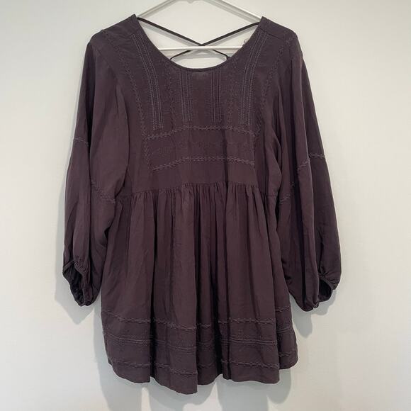 Flowy Boho Open Back Alter’d state Top Size S Black - Picture 2 of 7